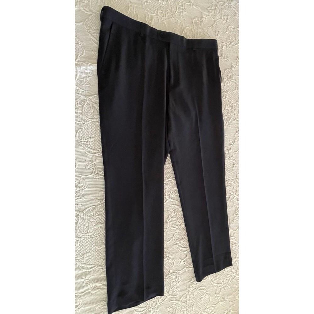 Peter Millar Crown Sport Dress Pants Blue Flat Front Career Slacks Men 38x30